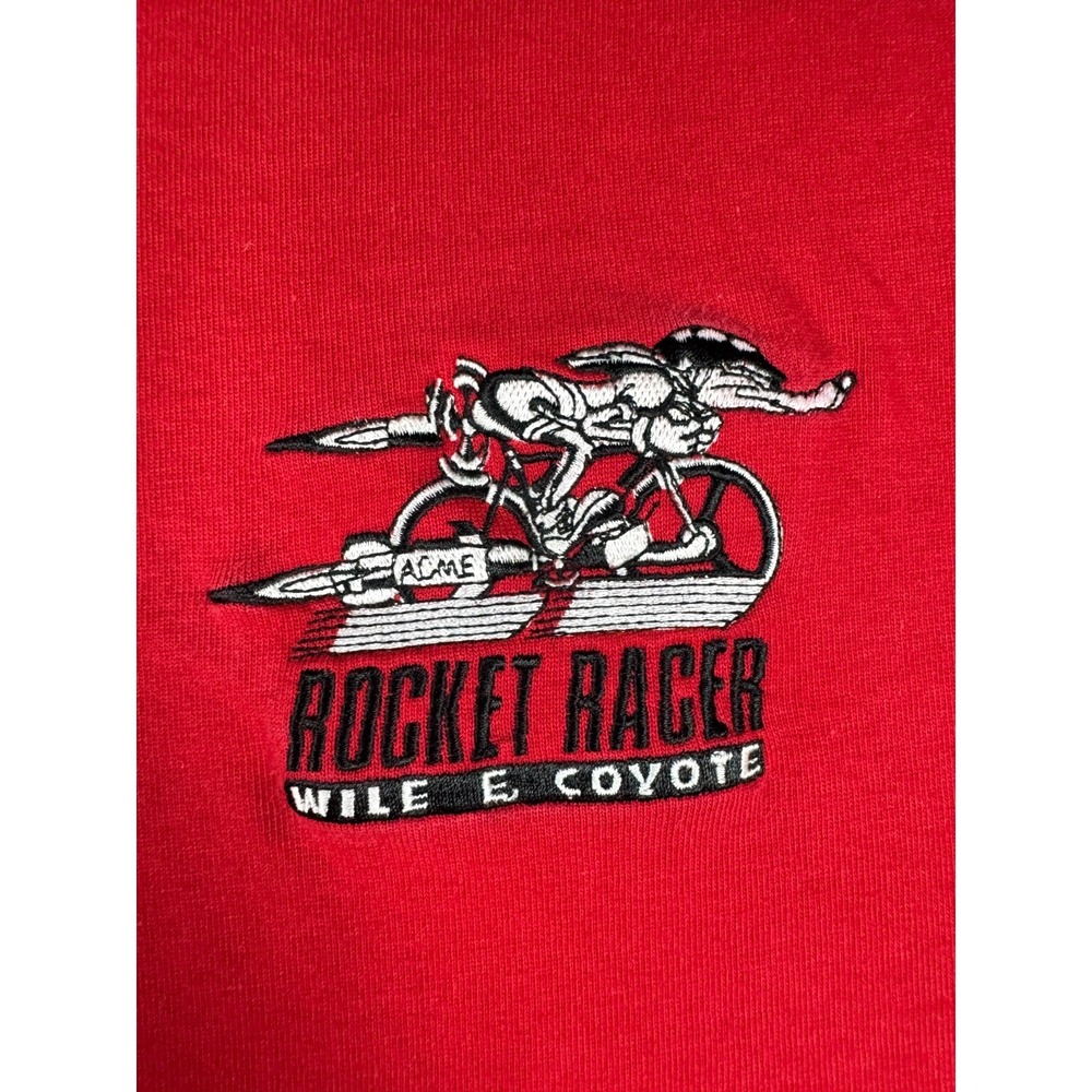 Vintage Acme Clothing Co Wile E Coyote Rocket Racer Shirt Red XL 1995